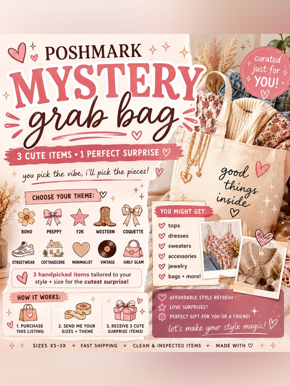 ✨🎀 POSHMARK MYSTERY GRAB BAG 🎀✨